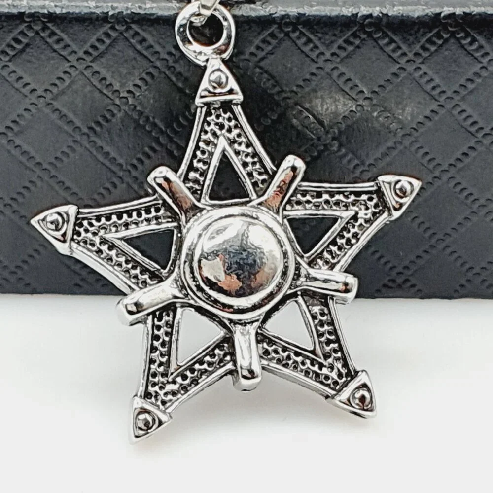 ❤️Fashion anime Pentagram Shape Necklace, N90201P121